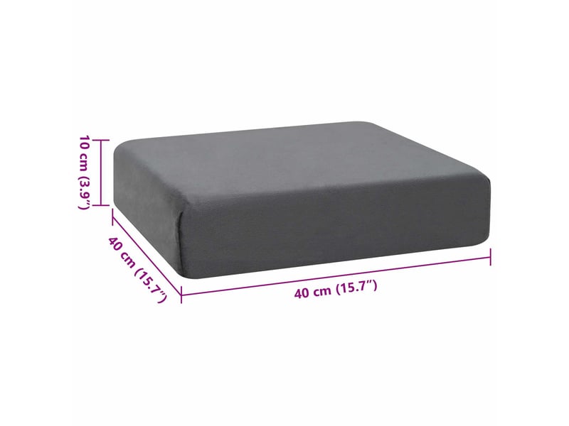  Coussin d'assise, coussin pour chaisecanapé 40 x 40 x 10 cm mousse pu gris cf51362  - Conforama E