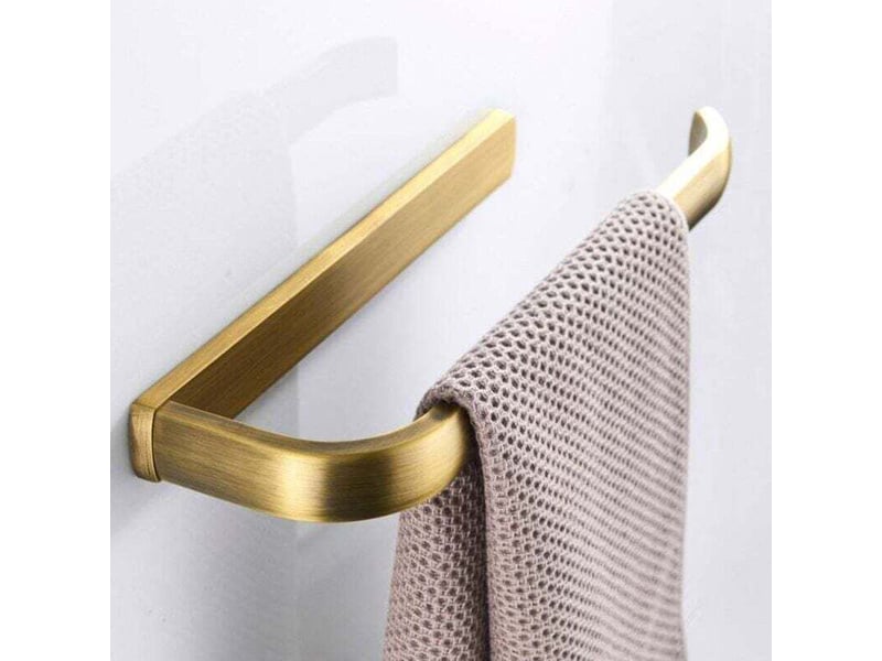  Enowelir barre porte-serviettes en laiton brossé or antirouille pour salle de bain mural accessoires de rangement  - Conforama D