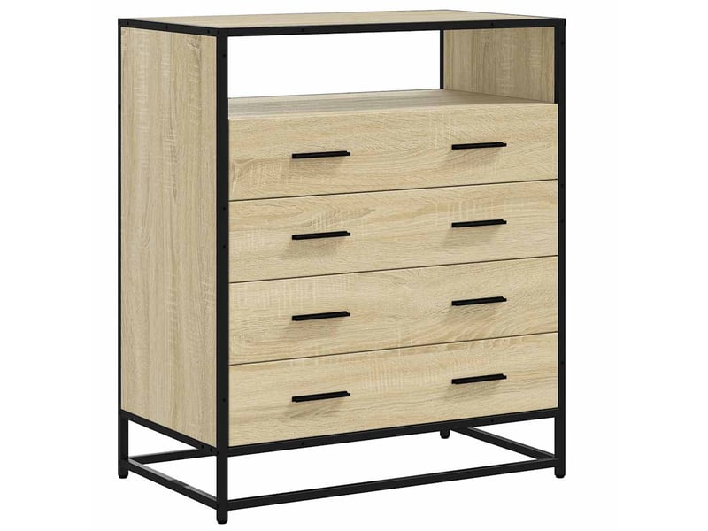  Commode chambre adulte, armoire à tiroirs chêne sonoma 70x41x83,5 cm bois d'ingénierie  - Conforama A