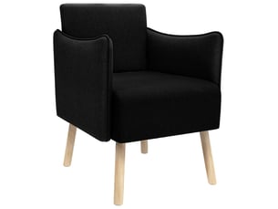 Fauteuil fixe VIDAXL  Tissu noir