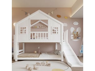 Lit superposé 90x200 cm <strong>MODERNLUXE</strong> <strong></strong> coloris blanc