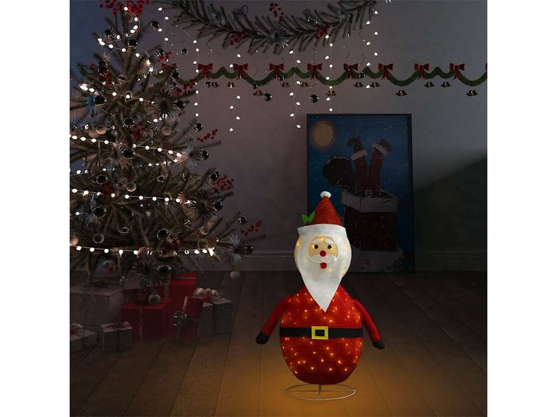  Décoration de noël figurine père noël led tissu de luxe 60 cm  - Conforama C