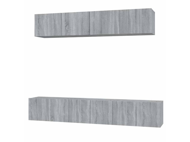  Ensemble de meubles tv 5 pcs sonoma gris bois d'ingénierie shl96706  - Conforama A