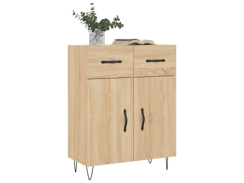  Buffet - bahut - meuble de rangement chêne sonoma 69,5x34x90 cm bois d'ingénierie  - Conforama C