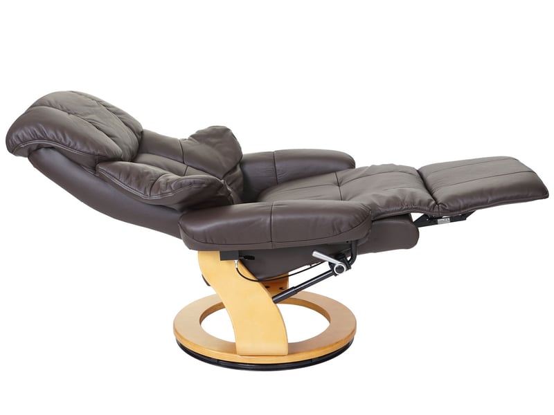 Mca fauteuil relax calgary 2, fauteuil de télévision, cuir, charge 150kg - marron, nature - Conforama E