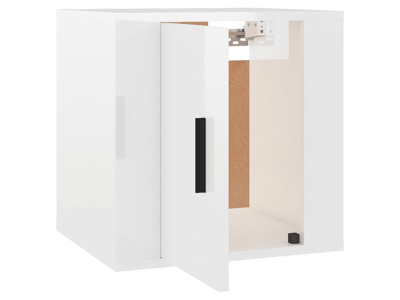  Meuble tv - banc tv - meuble de rangement mural blanc brillant 40x34,5x40 cm  - Conforama E