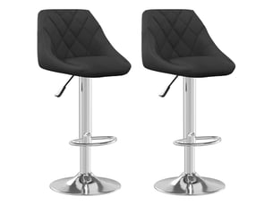 Lot de 2 tabouret de bar, chaise de bar noir velours shl35481