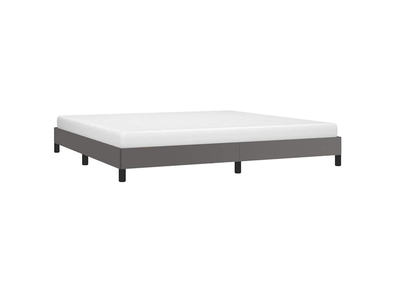  Lit double- lit adulte -  cadre de lit sans matelas gris 200x200 cm similicuir  - Conforama B
