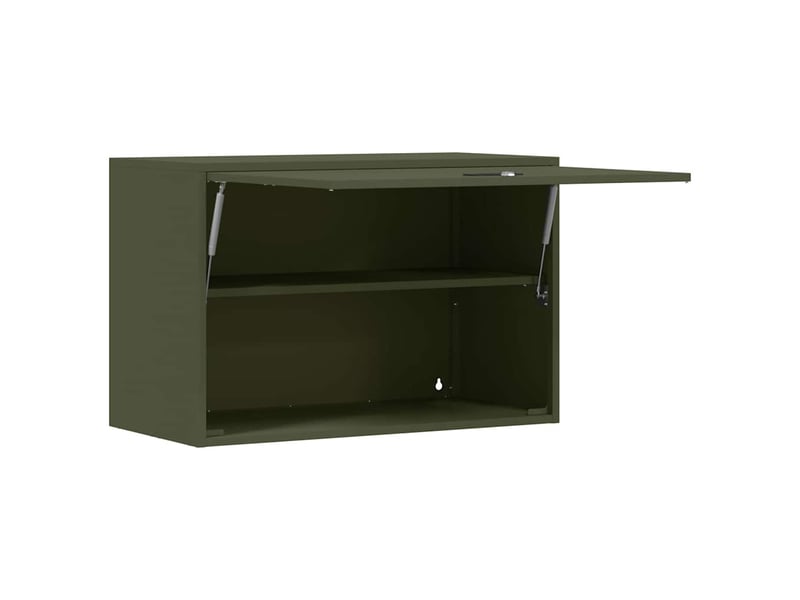  Armoire murale salon, meuble de rangement pour garage vert olive 80 x 40 x 53 cm  - Conforama E