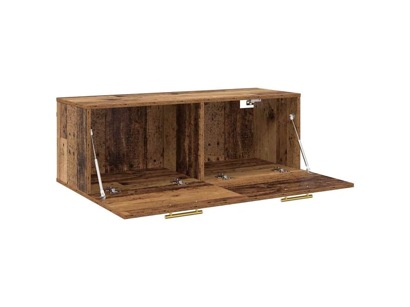  Meuble mural, rangement salon 100 x 36.5 x 35 cm bois d'ingénierie bois ancien shl6114  - Conforama E