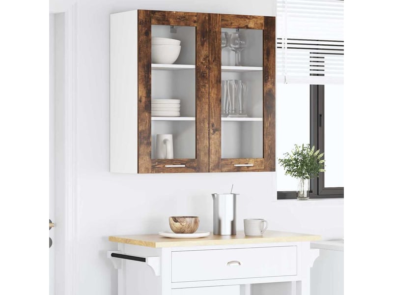  Meuble de rangement cuisine, armoire suspendue 2 pcs chêne fumé bois d'ingénierie shl9844  - Conforama D