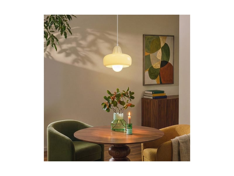  Suspension boli en verre blanc ø26 cm 62906 - Conforama B