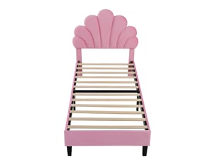 Lit simple 90x200 cm MAISONORA coloris rose