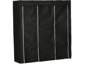 Armoire en tissu 150x43x162,5 cm avec 1 tringle et 10 compartiments métal noir