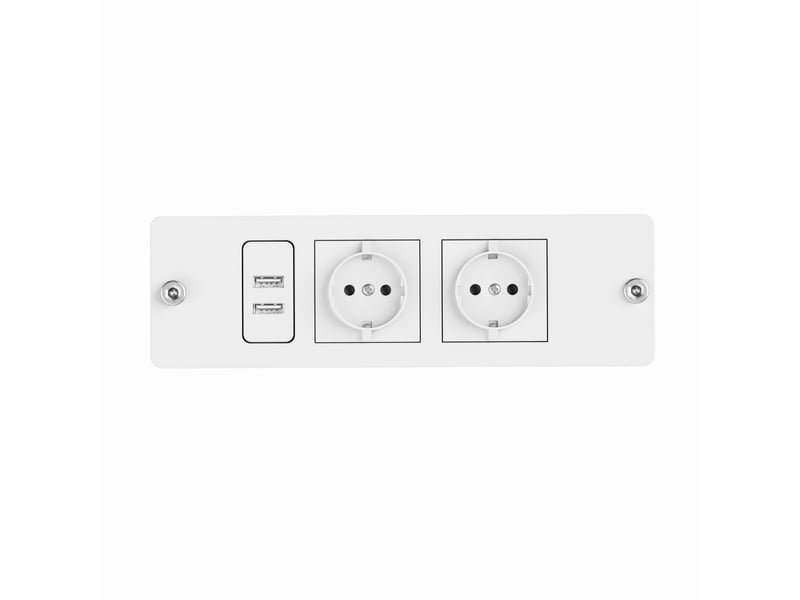  Lit rembourré avec rangement blanc 140x190 cm avec prises usb et tête de lit intégrée  - Conforama E