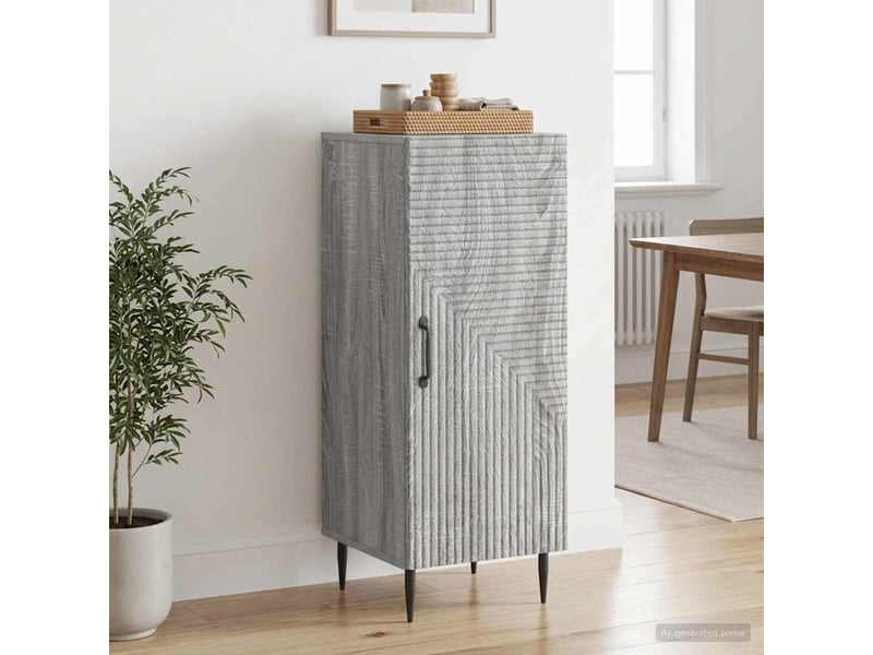 Buffet - bahut - meuble de rangement sonoma gris 33 x 34,5 x 89,5 cm bois d'ingénierie - Conforama D