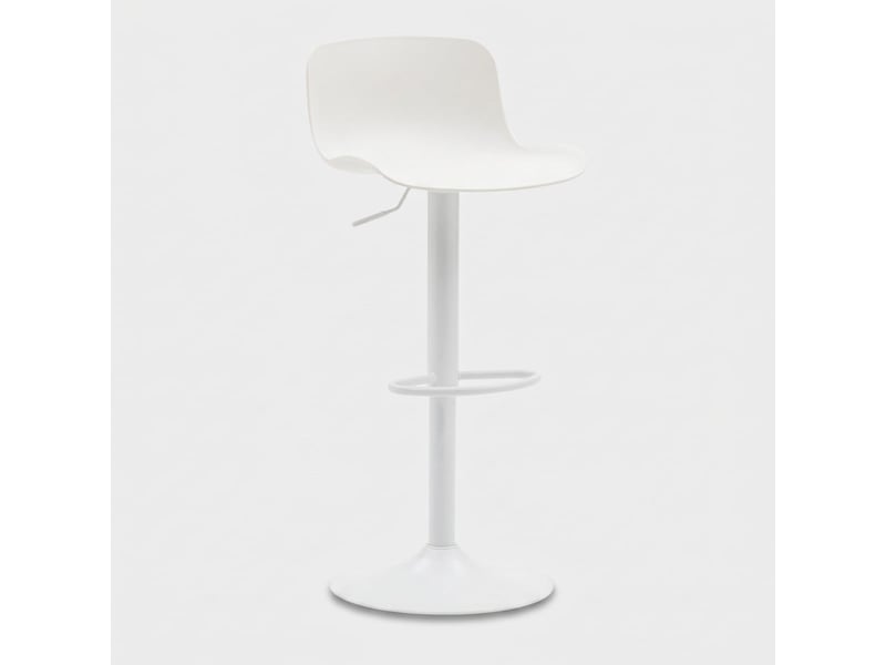  Lot de 2 tabourets de bar hauts pivotants et réglables bora bora - blanc  - Conforama C