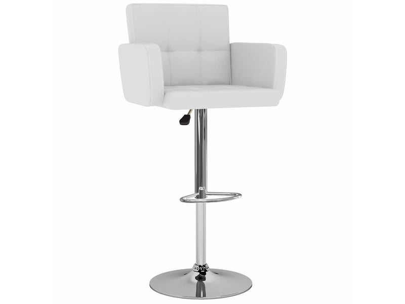  Lot de 2 tabouret de bar, chaise de bar blanc similicuir shl90956  - Conforama A