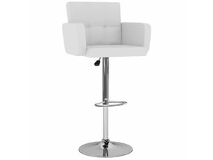 Lot de 2 tabouret de bar, chaise de bar blanc similicuir shl90956