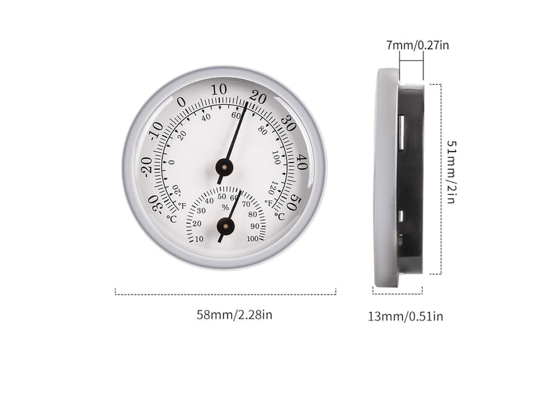  2 lot de hygromètre thermomètre, moniteur humidité et température, thermomètre d'intérieur et hygromètre intérieur  - Conforama B