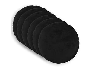 Lot de 6 housses de coussin heerlen noir ø 60 cm flanelle cf49937