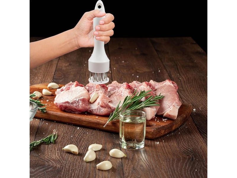  Attendrisseur de viande pour la cuisine, attendrisseur de viande de bœuf à 21 broches, outil de cuisine professionnel pour barbecue  - Conforama B
