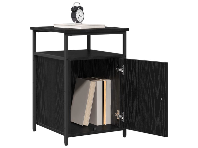  Table de chevet - cabinet de chevet - table de nuit 2 pc chêne noir bois d'ingénierie  - Conforama B