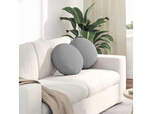 Lot de 2 coussins de siège, coussins décoratifs tissu gris nuage ø40 x 13 cm cf59834