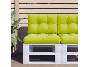 Lot de 2 coussins de palette, coussins de canapé vert vif tissu cf59643
