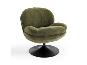 Fauteuil fixe pivotant PREMIUM INTERIORS APF25VBVV Tissu vert vendu A l'unité