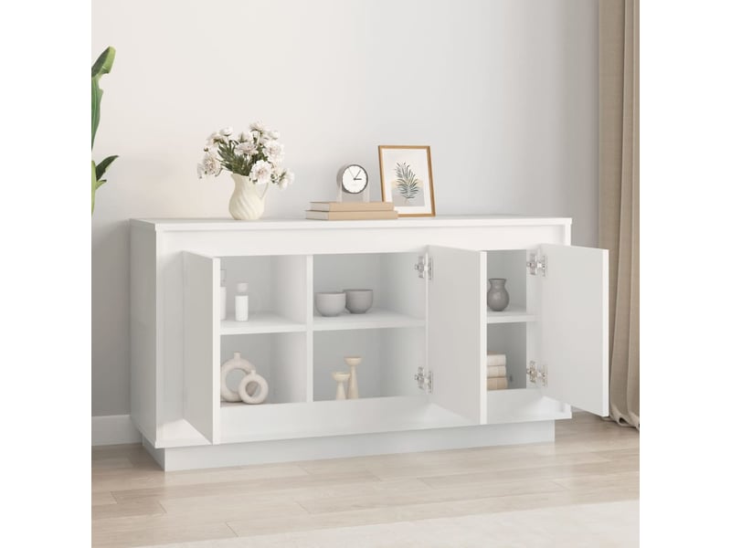  Buffet salon | buffet blanc 102x35x55 cm bois d'ingénierie  - Conforama C