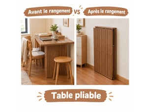 Table à manger extensible 150 à 190 cm en finition noyer, pour 6 à 8 personnes