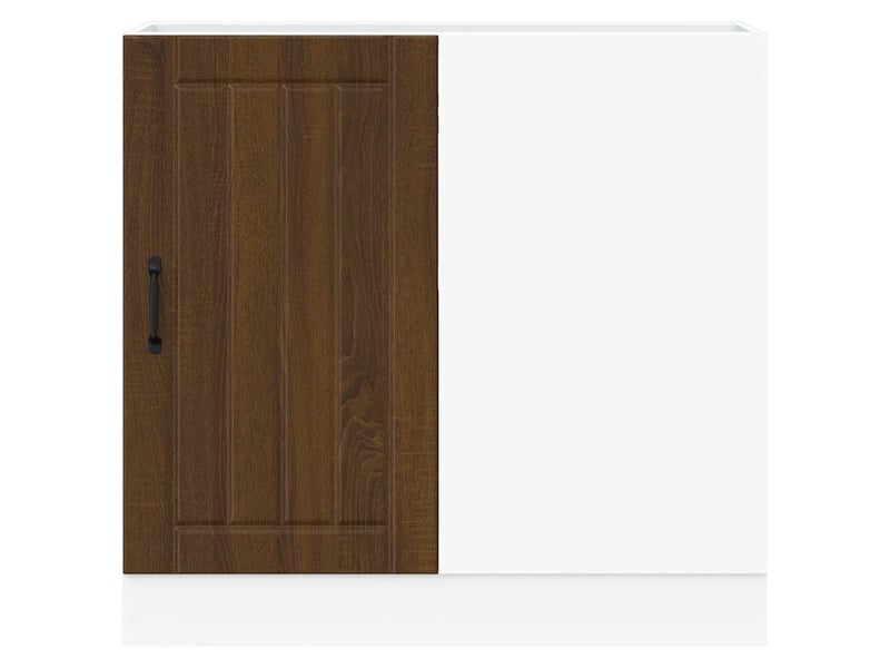 Meuble de rangement, meuble bas de cuisine chêne marron bois d'ingénierie - Conforama E