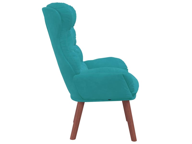 Fauteuil relax - fauteuil turquoise 69 x 74 x 93 cm velours - Conforama E