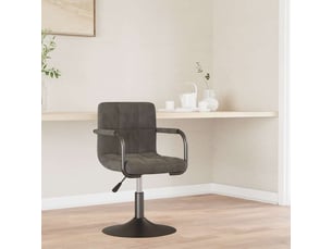 Tabouret de bar, chaise de bar gris foncé velours shl58701
