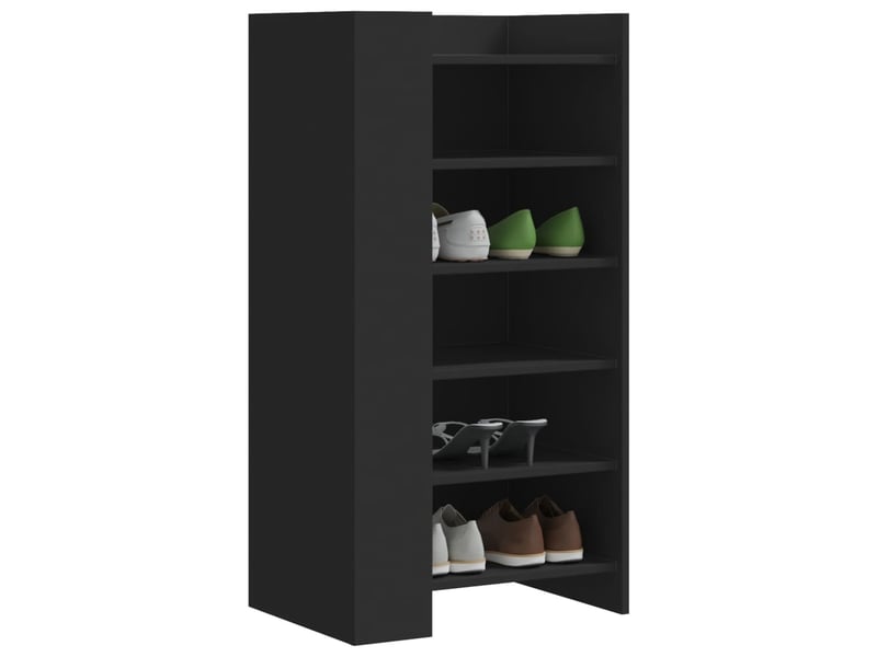  Meuble à chaussure, armoire à chaussures noir 52x37,5x100 cm bois d'ingénierie  - Conforama B