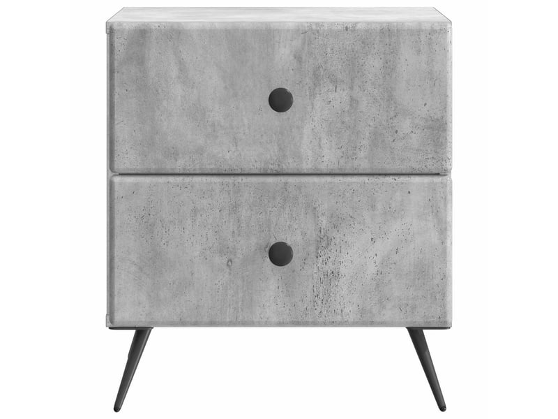 Table de chevet 2 pièces gris béton 43 x 34,5 x 47,5 cm - Conforama E