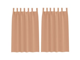 Lot de 2 rideaux occultants, rideaux black-out avec anneaux marron clair 175 x 140 cm cf44686