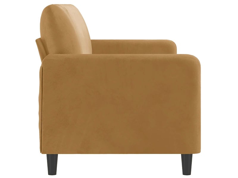 Canapé droit, sofa, canapé à 3 places marron 180 cm velours cf20556 - Conforama D
