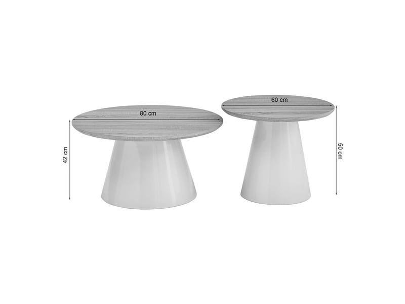  Selsey lunnea - ensemble de table basse - 80 cm - couleur noyer Lunnea - Conforama C