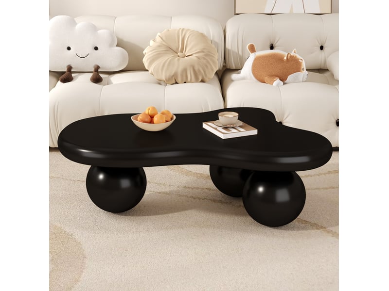  Table basse forme nuage 95x62,5x32 cm avec led 16 couleurs en mdf  - Conforama C