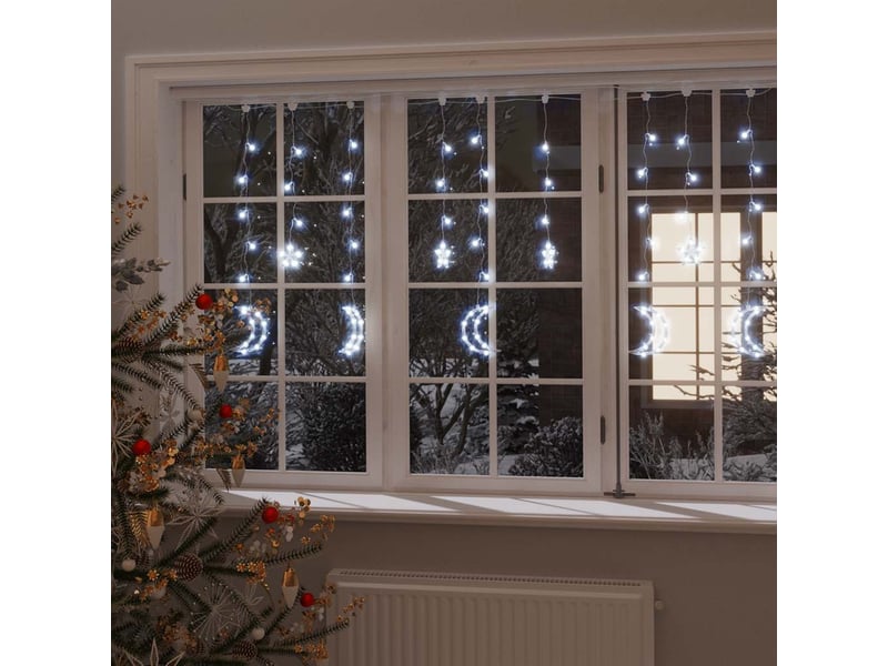  Guirlande lumineuse, éclairage de noël étoile et lune avec télécommande 345 led cf62445  - Conforama B