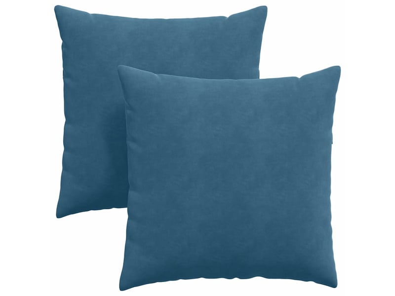  Lot de 2 coussins de canapé, coussins décoratifs bleu 80 x 80 cm cf59014  - Conforama A