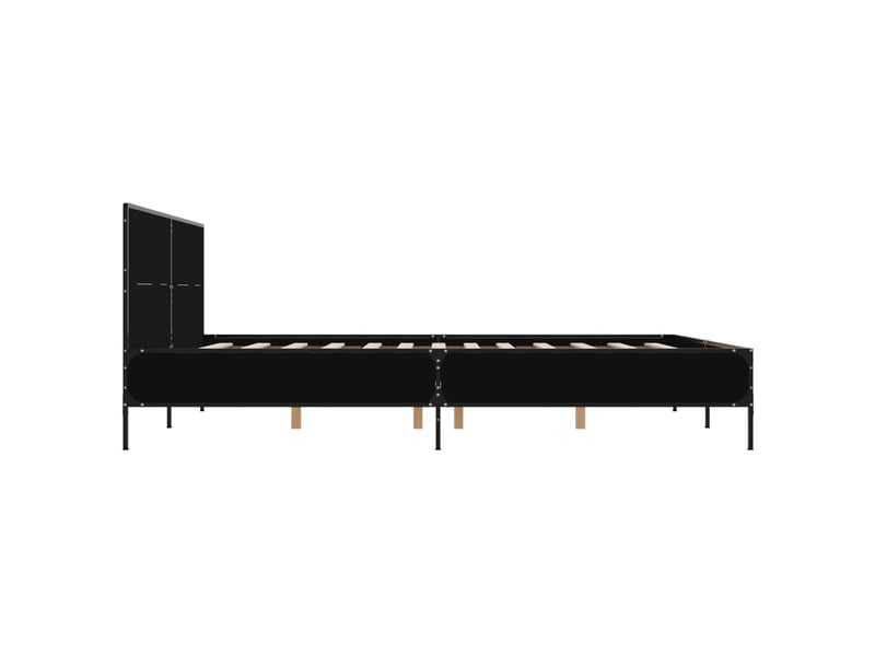  Lit double- lit adulte -  cadre de lit sans matelas noir 135x190 cm  - Conforama D