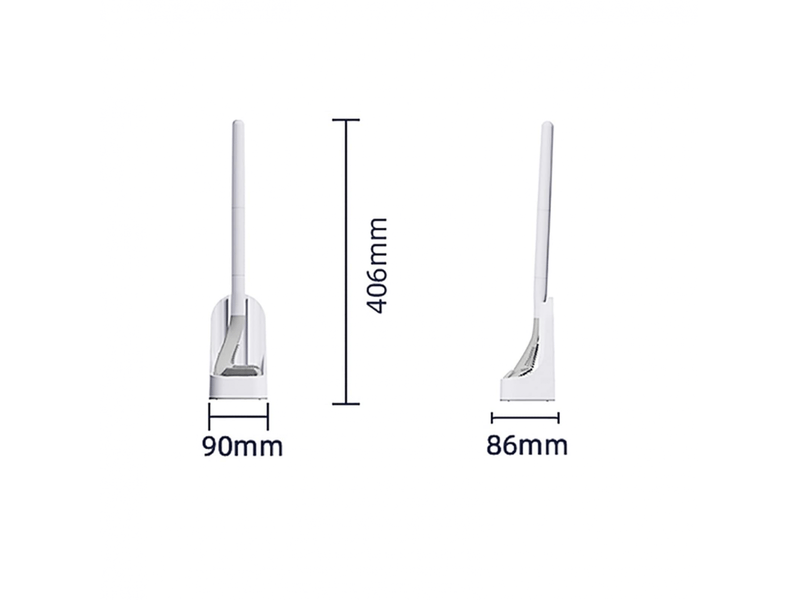  Brosse de toilette avec boîte de rangement étanche,brosse de cuvette de toilette, brosse de toilette en silicone, piston de toilette  - Conforama D