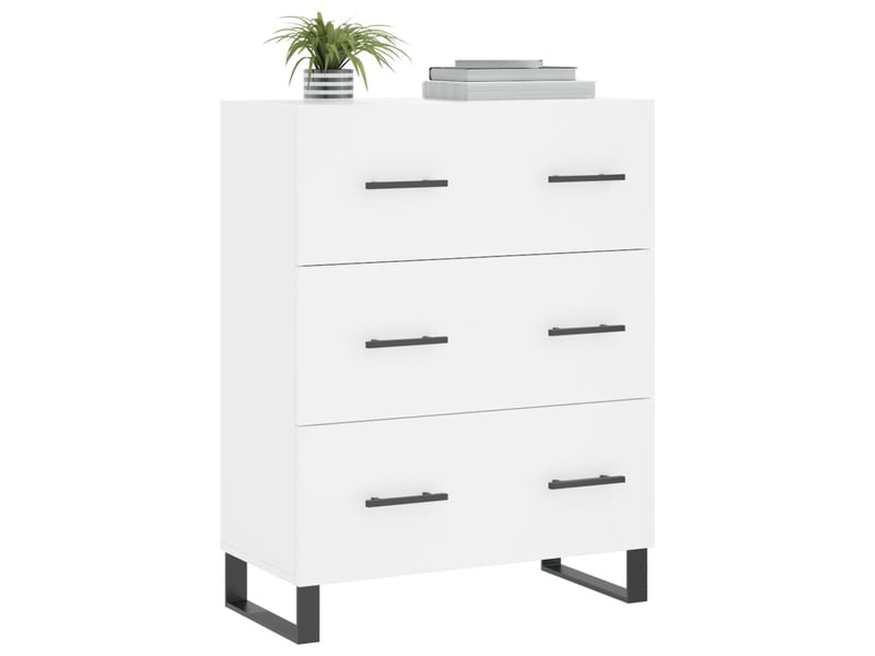  Buffet - bahut - meuble de rangement blanc 69,5x34x90 cm bois d'ingénierie  - Conforama C