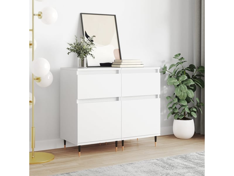  Buffets 2 pcs - bahut - meuble de rangement blanc 40x35x70 cm bois d’ingénierie  - Conforama B