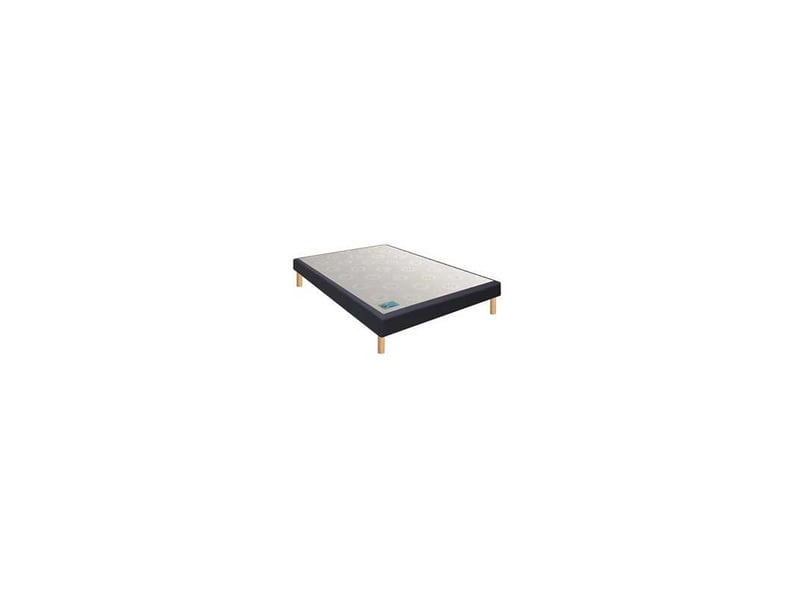  Sommier tapissier stylo bleu nuit 2 places 2x80x190 cm confort ferme 14 cm lattes rigides en epicea 7752784 - Conforama A