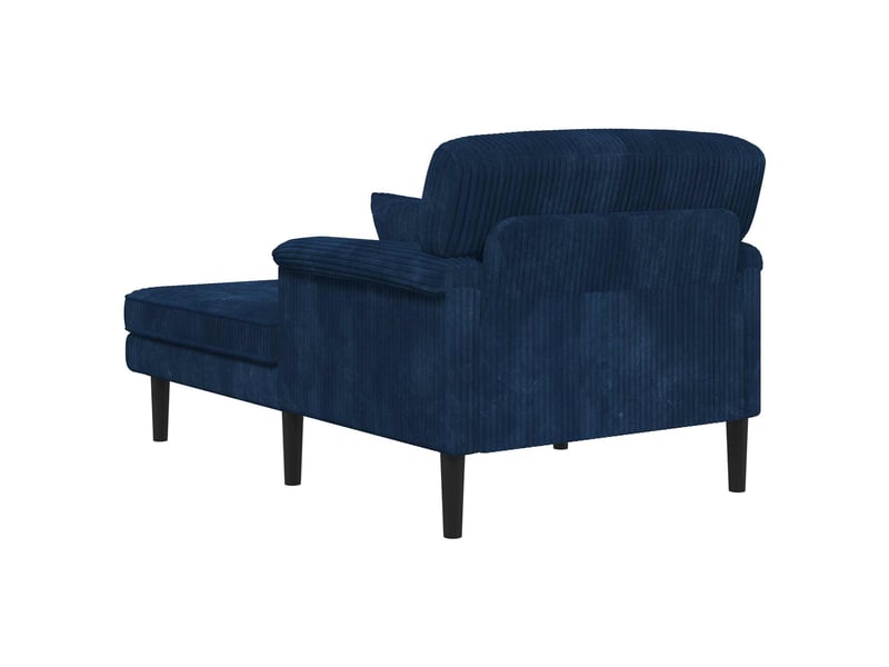 Vidaxl méridienne bleu marine tissu en velours côtelé - Conforama E