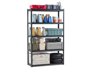 Vevor étagère rangement 1361kg, métal 5 niveaux, 457.2x1219.2x1981.2mm.